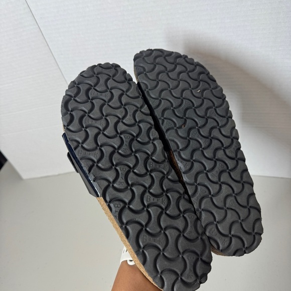 Birkenstock Madrid Black Patent Leather Sandals Women’s Slip On Size 39 - Picture 5 of 14